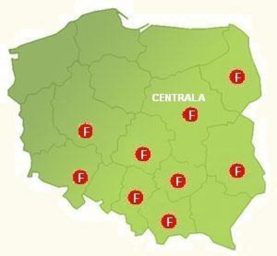 Poland Mapa Agentów